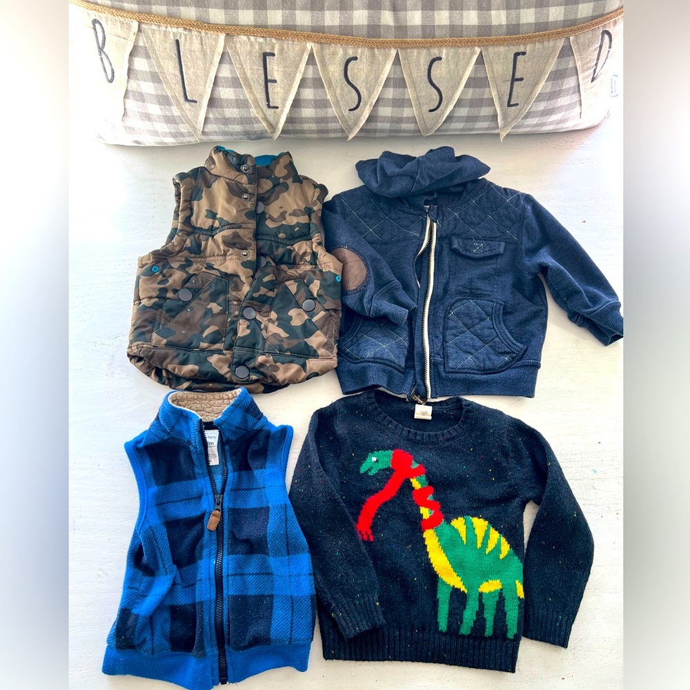 Bundle of 4 baby 12 M tops/jackets